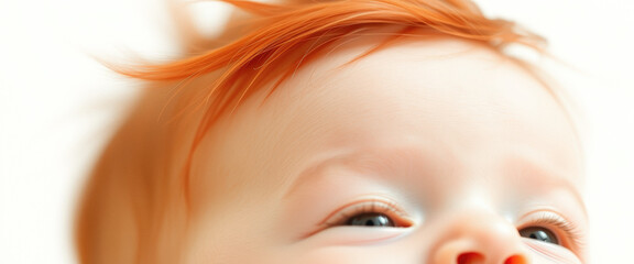 Wall Mural - Baby's Red Hair Close Up