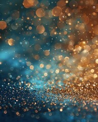 Wall Mural - abstract glittering lights with a gradient from blue to brown