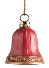 Wall Mural - decorative red bell hanging indoors during winter, cut out - stock png.