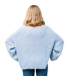 © Krakenimages.com - Beautiful young woman wearing blue sweater over isolated background standing backwards looking away with arms on body