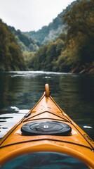 Poster - Kayaking through the green forest.