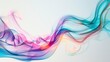 © NOVA KREATIVE - Smoke in light teal and black curves gracefully against a white background, showcasing elegance and transparency in its fluid, abstract form.