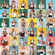 © Pixel-Shot - Collage of many people celebrating Octoberfest on color background