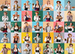 © Pixel-Shot - Collage of many people celebrating Octoberfest on color background