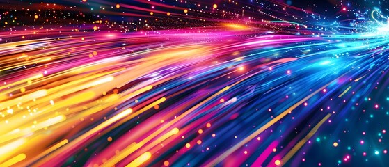 Abstract motion background. representing the speed and energy associated with fast internet connections. The colors should be bright and lively, creating an energetic atmosphere that captures attentio