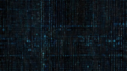 Create a background featuring blue digital binary data displayed on a computer screen