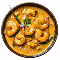 Wall Mural - a bowl of shrimp curry with a spoon