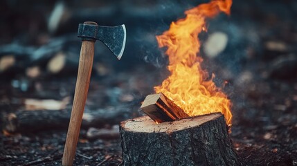 Axe and Fire: A Symbol of Wilderness