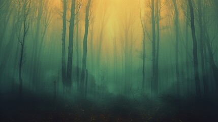 Poster - Mysterious Foggy Forest