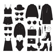 © MSTMIM - Fashion elements collection silhouette vector illustration