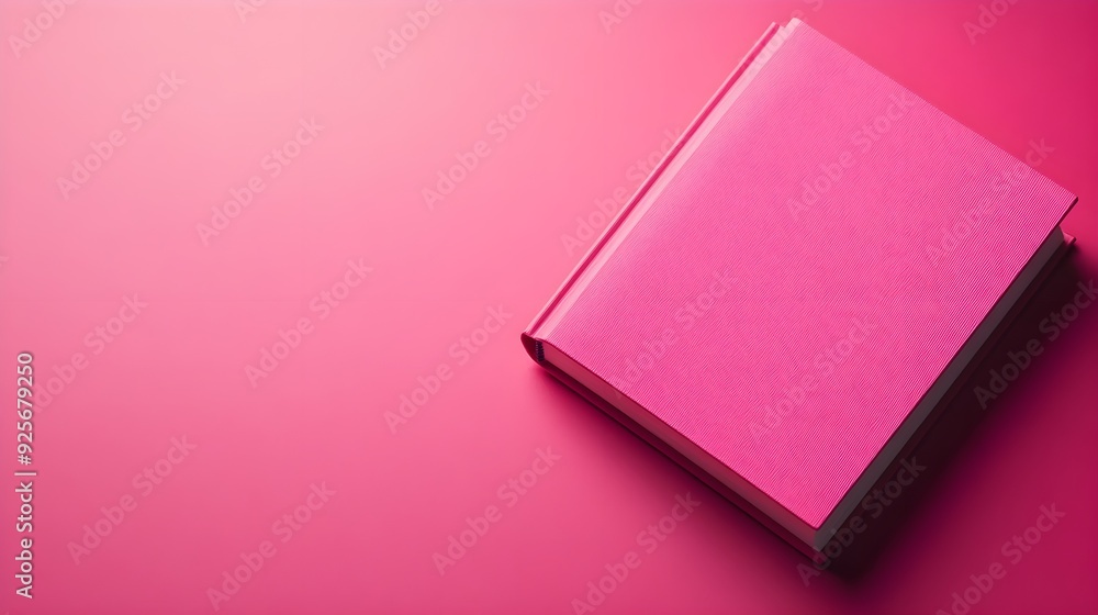 Minimalist book cover with a solid color background, a single bold ...