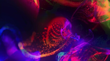 Wall Mural - abstract background colorful particle waves