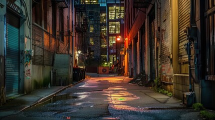 Naklejka na meble Urban Alley at Night