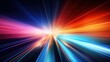 © SukarniStock - Abstract background with bright colorful lines radiating outwards.