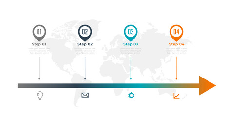 business infographic target path layout for business success