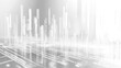 © polarbearstudio - White on white Futuristic Digital Technology background with coding investment, graph, chart, candle stick, cyber