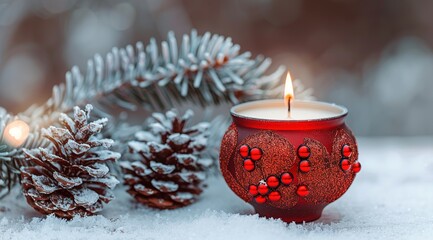 Wall Mural - christmas candle