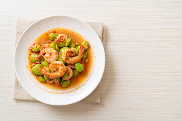 Wall Mural - Stir-Fried Twisted Cluster Bean with Shrimp