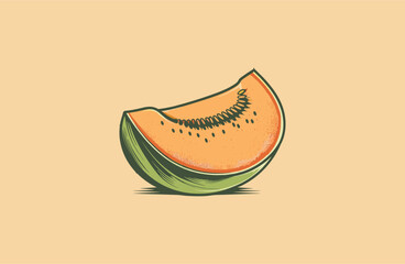 Wall Mural - Watermelon logo vector icon illustration style