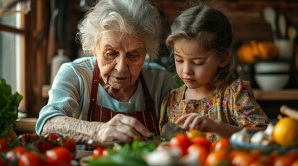 Generational Cooking: Grandmother and Granddaughter Bonding in the Kitchen