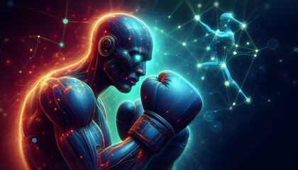 Wall Mural - boxing image illustration