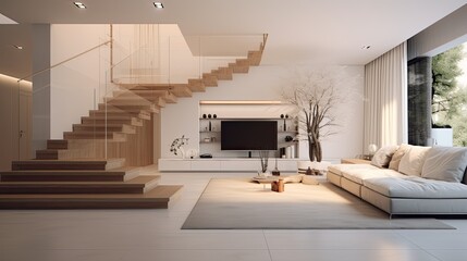 Poster - A modern minimalist home interior design