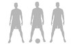 © Afandi - Soccer player, soccer player black white. Soccer player silhouette.
