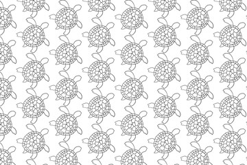 Wall Mural - turtle pattern, black and white, wrapping paper