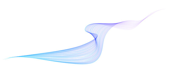Poster - Vector wave lines smooth flowing dynamic blue purple pink gradient isolated on transparent background for concept of technology, digital, communication, science, music