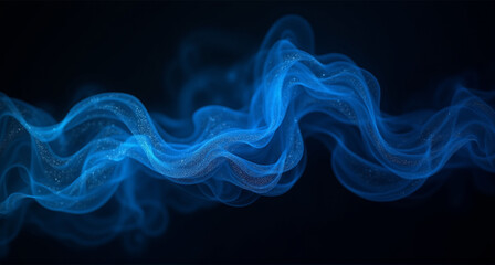 Sticker - abstract blue smoke