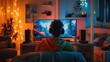© akun - Gamer Playing Video Game In A Cozy Room