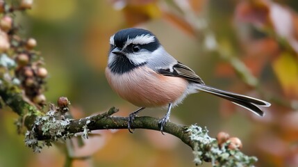 Wall Mural - Long-tail tit --ar 16:9 --style raw --v 6.1 Job ID: 5e1c5221-c9f5-4655-95c2-306ff190a3a9