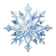 © kamon - Intricately designed snowflake illustration with icy blue hues, perfect for winter and holiday-themed projects or decorations.