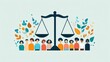 © admin_design - Diverse community and justice scale illustration