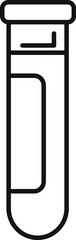 Poster - Simple line icon of a test tube, commonly used in medical settings for blood tests and analysis