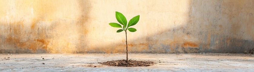 Sticker - Small Plant Growing Through Concrete.