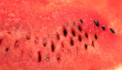 close up of a watermelon pulp