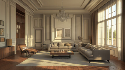 Wall Mural - living room interior