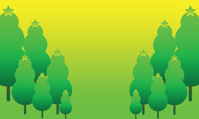 abstract Christmas tree green. Vector illustration yellow green fild background - EPS 10