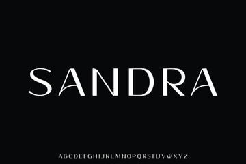 Wall Mural - elegant beautiful sans serif alphabet display font vector illustration