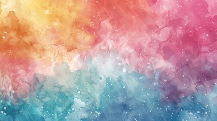 Wall Mural - create a digital paper with a watercolor effect. describe how the blending of colors and paper textu