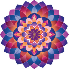 Wall Mural - Simple mandala design for coloring. Vector floral mandala