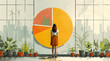 © payula - Woman Looking at Pie Chart Illustration