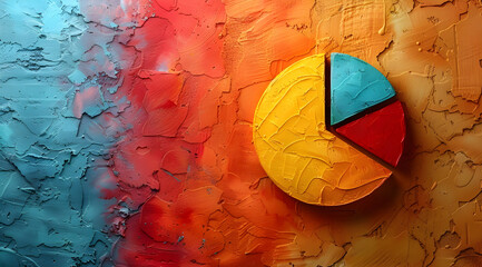 Wall Mural - Abstract Painting with Pie Chart