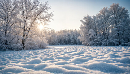 Aurora borealis over the frosty forest. Green northern lights above mountains. Night nature landscape with polar lights. Night winter landscape with aurora. Creative image. winter holiday concept.