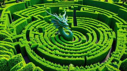 green maze or labyrinth