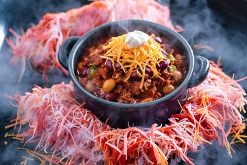 Wall Mural - chilli con carne in bowl