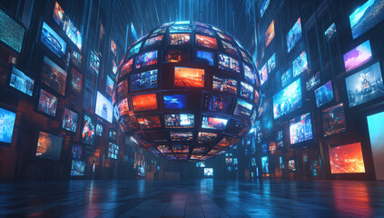 Wall Mural - Digital Sphere.