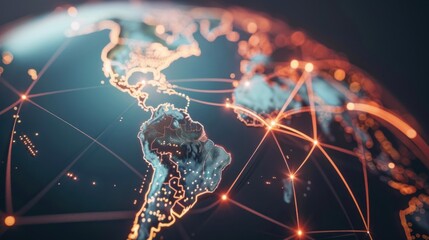concept of worldwide banking network.
