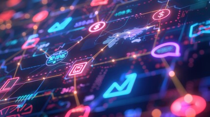 concept of worldwide banking network.